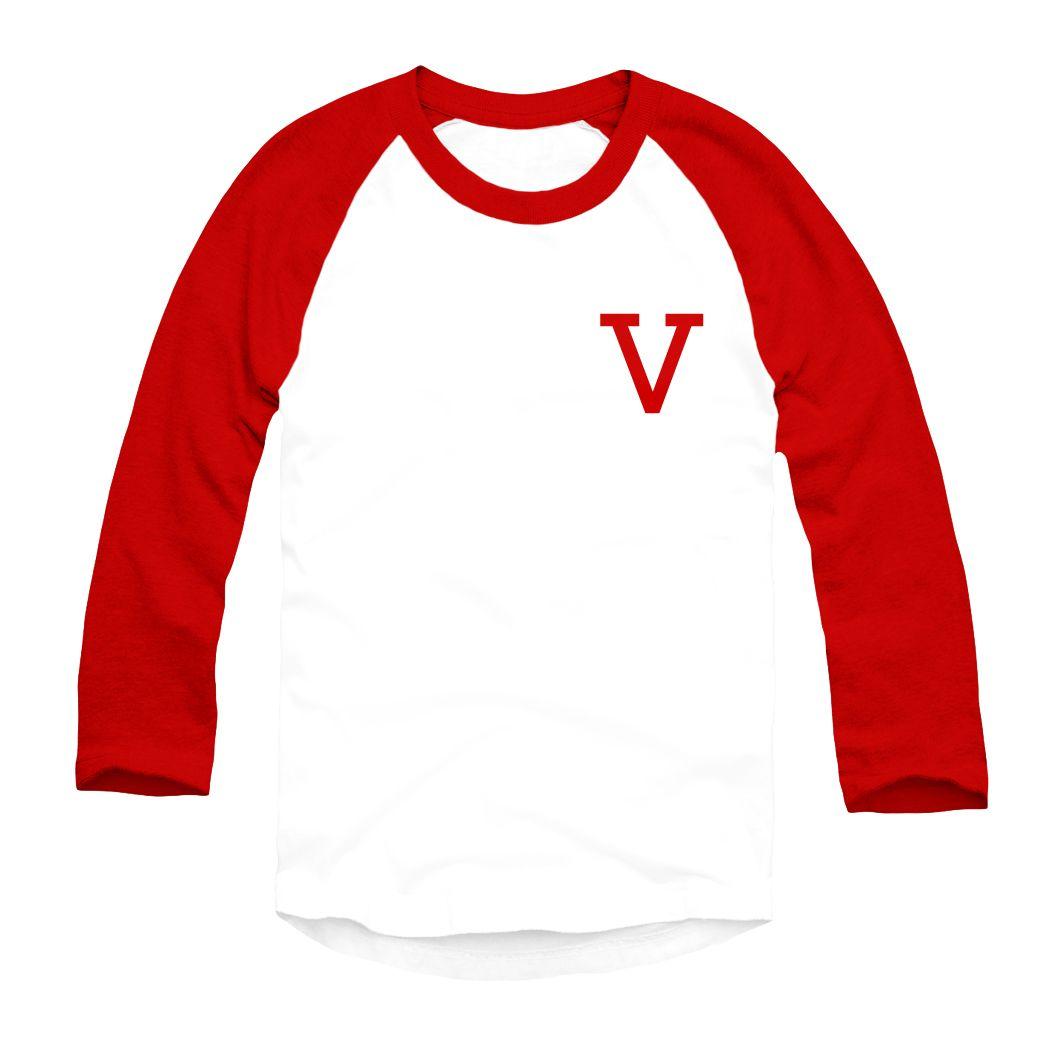 Red White V Logo - RED/WHITE V (Raglan) | Vintige Collection Clothing