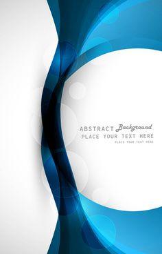 Blue Circle Wave Logo - Abstract Vector Colorful Stylish Blue Circle Wave Technology