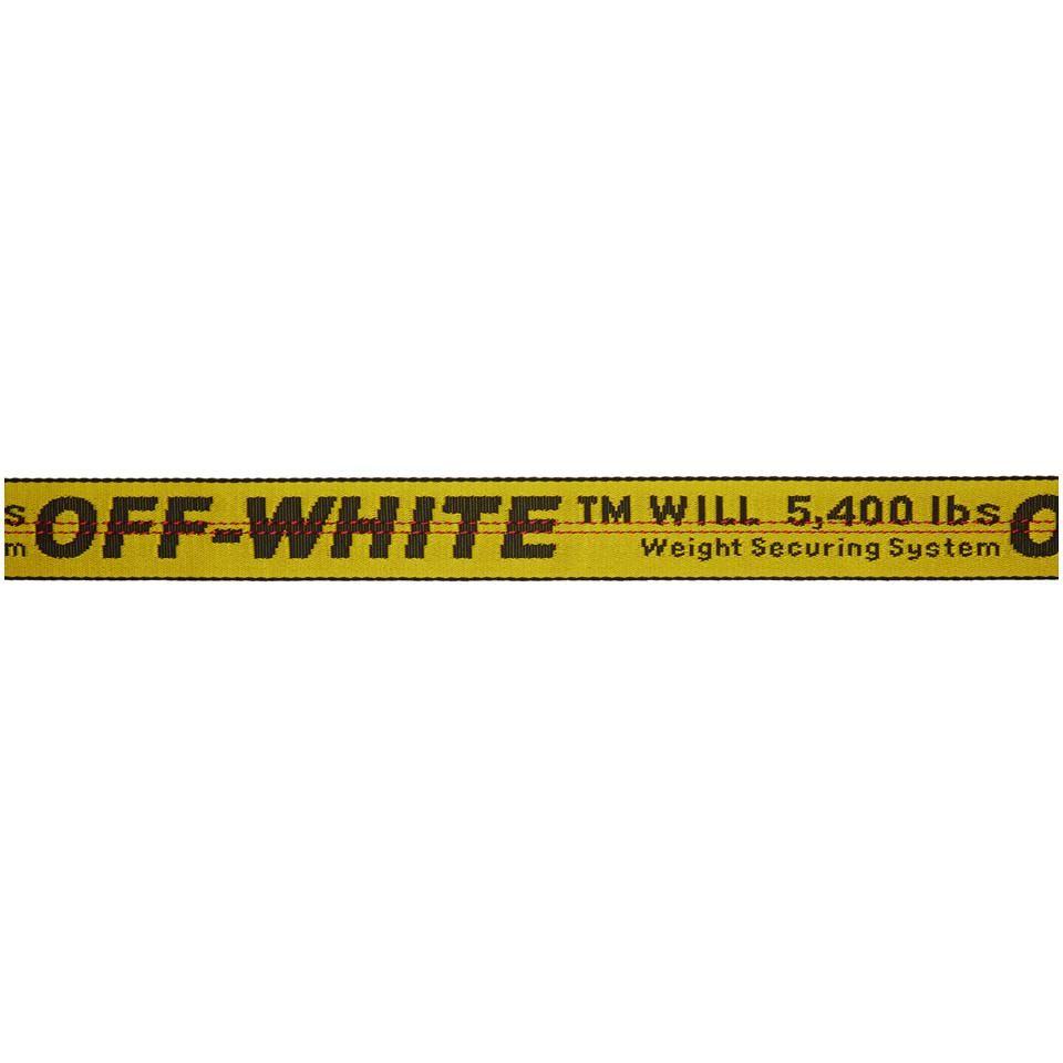 White Yellow Logo - Lyst - Off-White c/o Virgil Abloh Yellow & Black Industrial Belt in ...