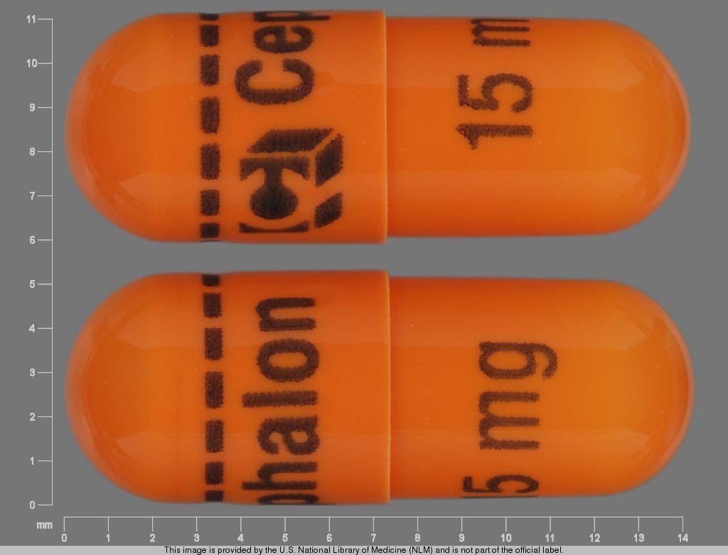 Cephalon Logo - Logo Cephalon 15 Mg Pill Image (Orange / Capsule Shape)