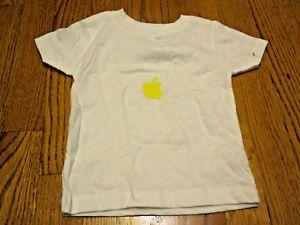 White Yellow Logo - APPLE T-SHIRT White Yellow logo NEW NWoT tee Child Kids Macintosh 12 ...