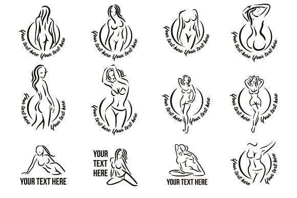 Figure Logo - Woman figure logo set ~ Illustrations ~ Creative Market