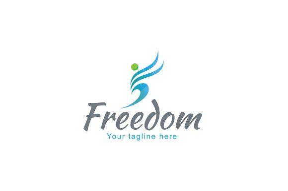 Figure Logo - Freedom- Abstract Human Figure Logo Logo Templates Creative Market