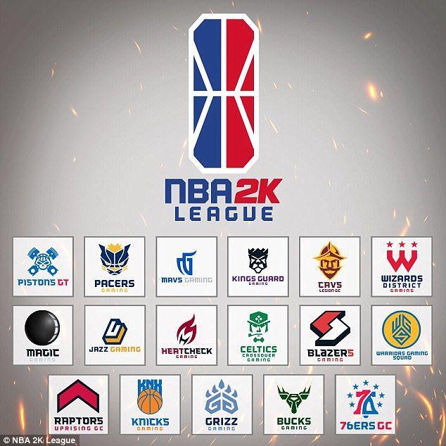 2K Logo - All 17 NBA 2K League teams and their logos revealed. Daily Mail Online