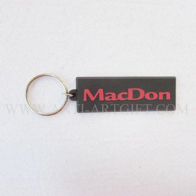 Red Letter Company Logo - Custom PVC black color lovely keychain Red letter of food for ...