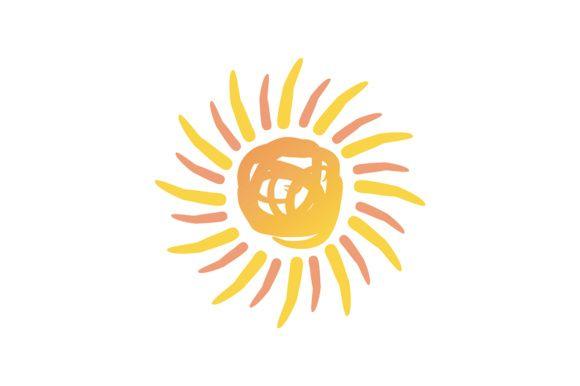 Painted Sun Logo - Creative painted sun icon Graphic by Friendesigns - Creative Fabrica