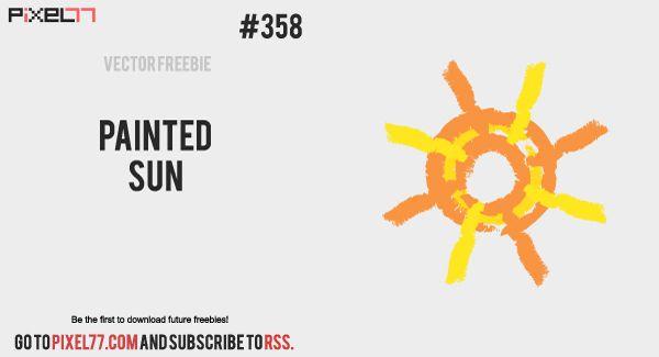 Painted Sun Logo - Free Vector of the Day #358: Painted Sun - PIXEL77