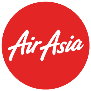 Green and Red Airline Logo - AirAsia