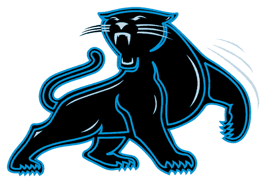 Blue and Black Panther Logo - Carolina Panthers Alternate Logo (1995) - A black panther outlined ...