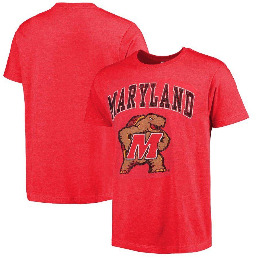 Big N Logo - Maryland Terrapins Heathered Red Big Arch N' Logo Ring Spun T-Shirt