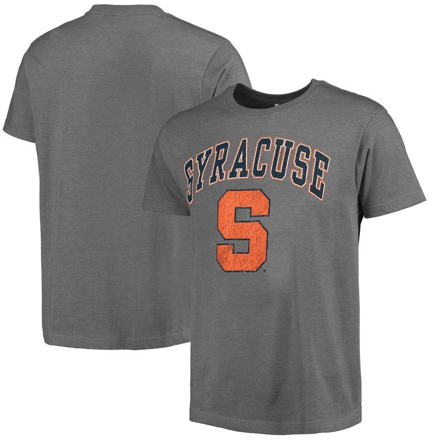 Big N Logo - Syracuse Orange Big Arch N' Logo Ring Spun T-Shirt - Heathered Gray
