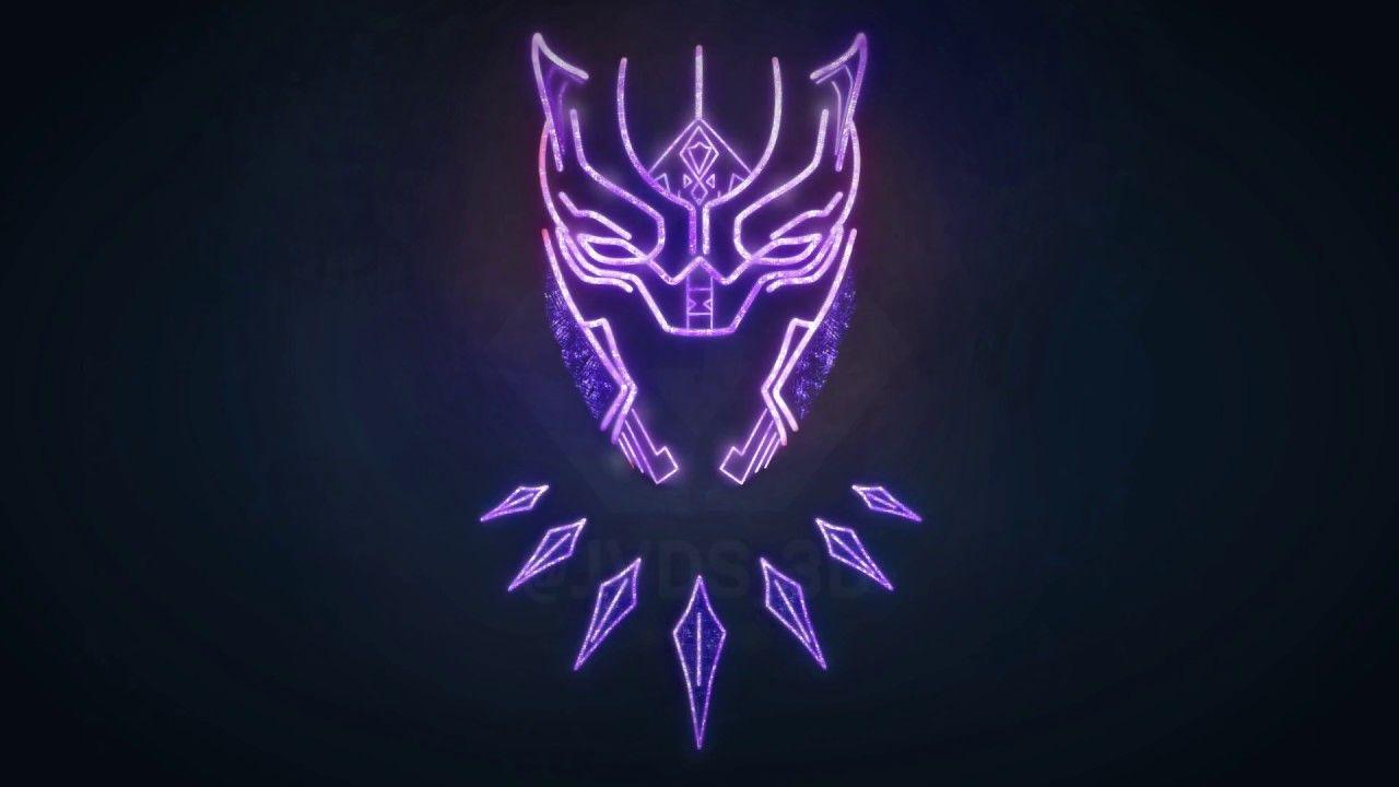 Blue and Black Panther Logo - Neon Black Panther - YouTube