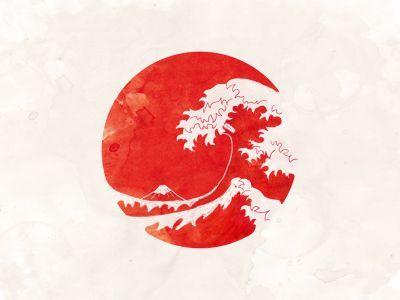 Great Wave of Red in Logo - Waves On Japan | Tatototu | Pinterest | Japon, Tatuajes and Tatto ...