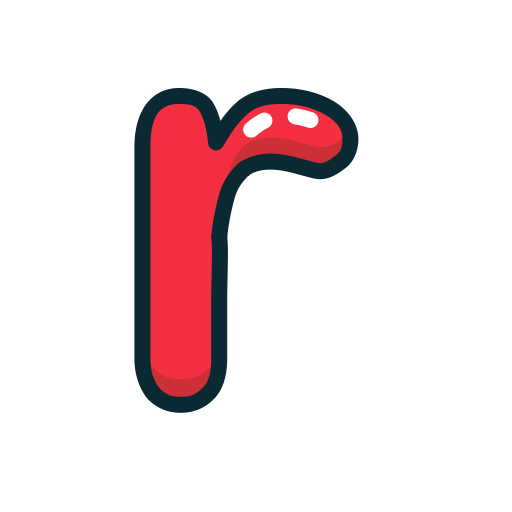 Lower Case R Logo - Letter, lowercase, r, red icon