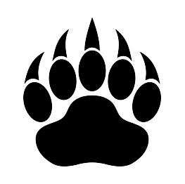 Bear Paw Logo - Bear Paw Print Silhouette | Scrolling Sillouettes | Pinterest | Bear ...