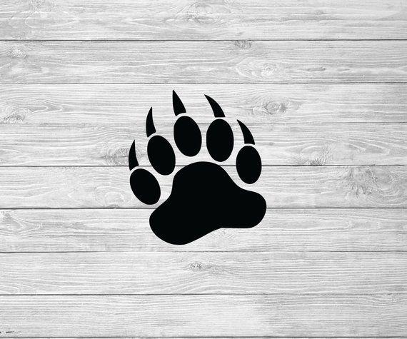 Bear Paw Logo - Grizzly Bear Paw Claw SVG Claws Vector File Cutting Files | Etsy