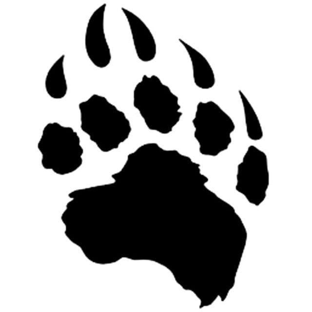 Bear Paw Logo - 11.4cm*15.2cm Cartoon Animal Bear Paw Vinyl Car Window Graphic Decal ...