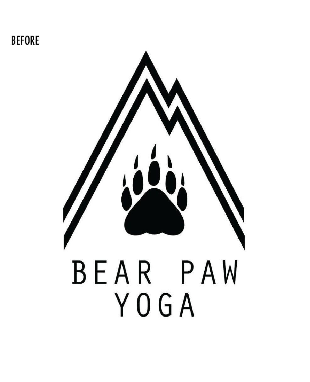 Bear Paw Logo - Jessica Soparlo - bear paw yoga rebrand