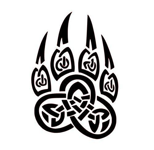 Bear Paw Logo - Celtic Bear Paw Vinyl Decal, Celtic Wall Art, Celtic