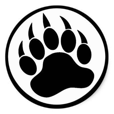 Bear Paw Logo - Gay Pride Bear Paw Classic Round Sticker | Zazzle.co.uk