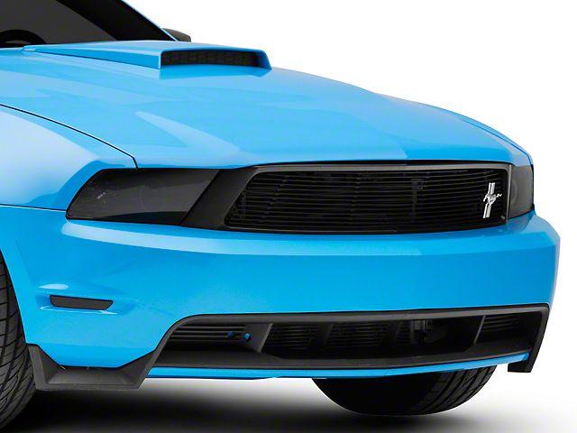 Blue and Black GT Logo - Cervini's Mustang Upper Billet Grille w/ Tri-Bar Pony Logo - Black ...