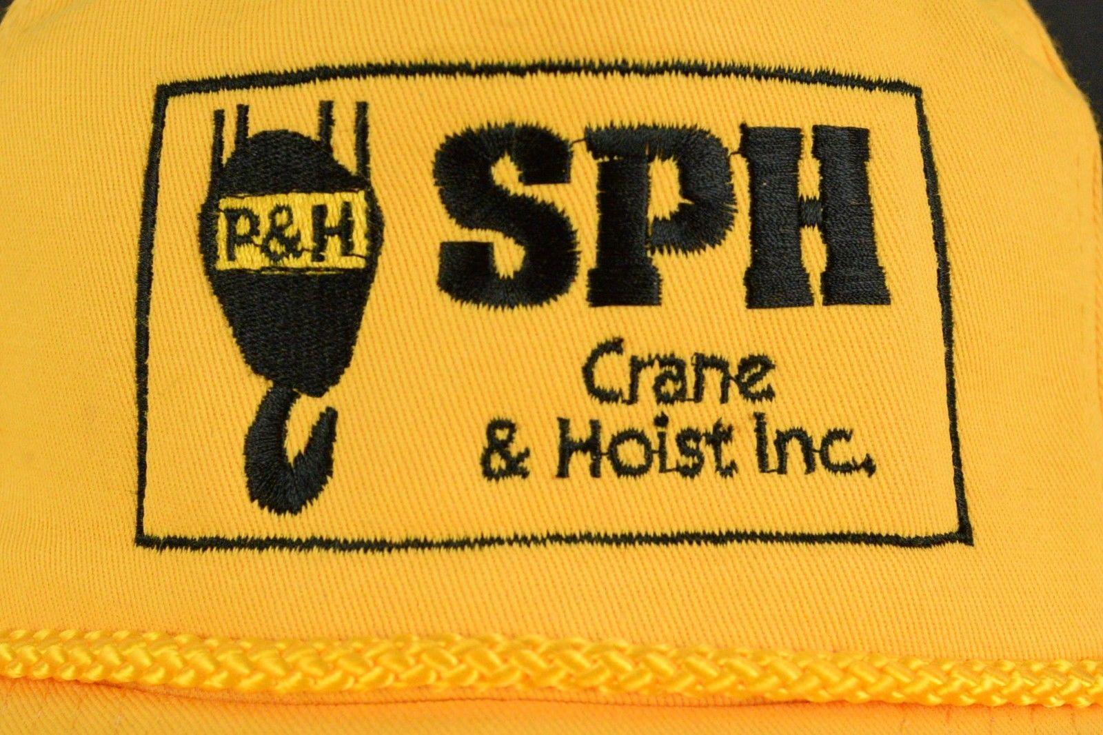 Yellow Crane Logo - SPH P&H Crane Yellow Hoist Inc Waukesha WI Yellow Crane Baseball Hat ...