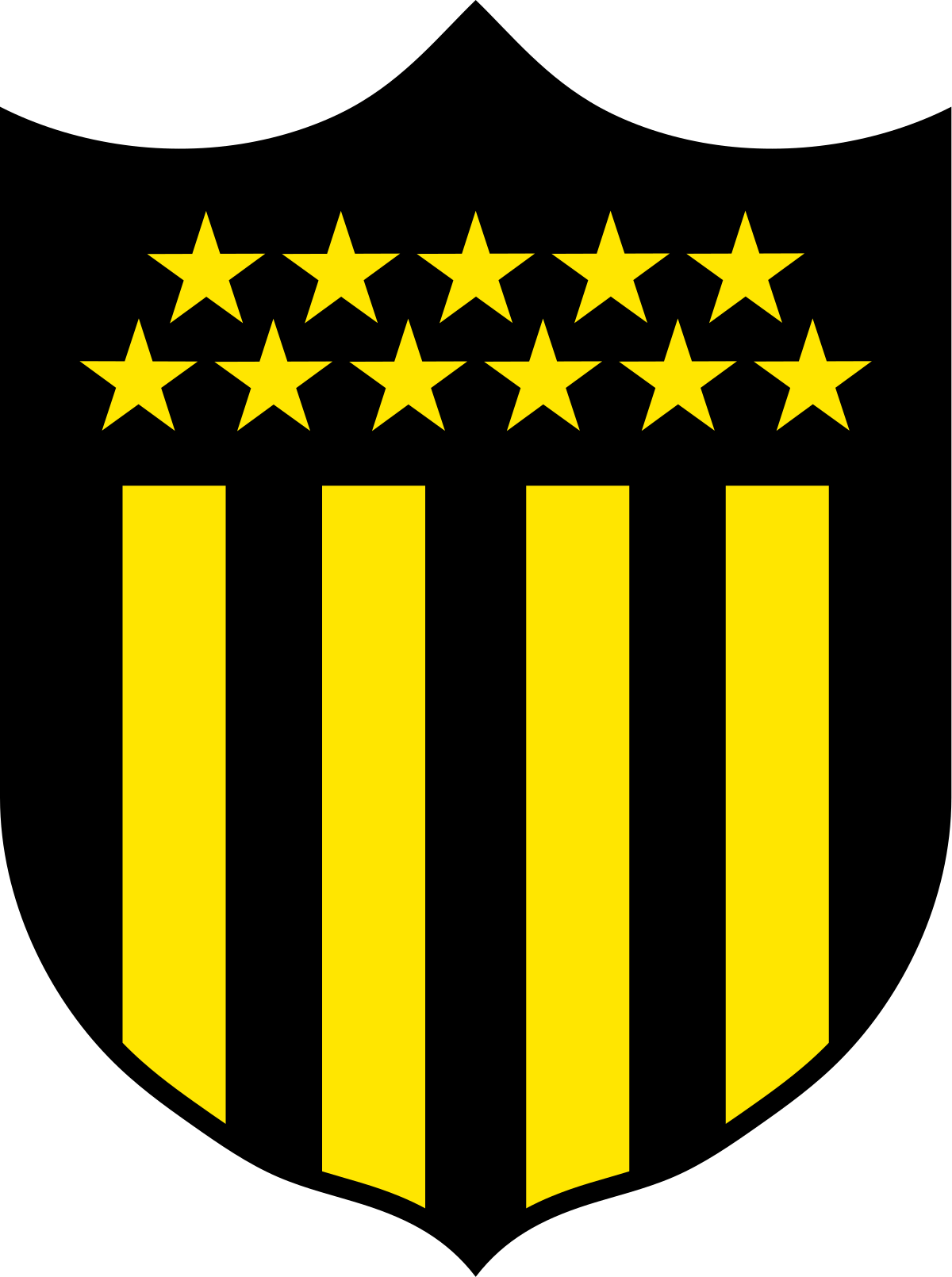 Black and Yellow Soccer Logo - Peñarol