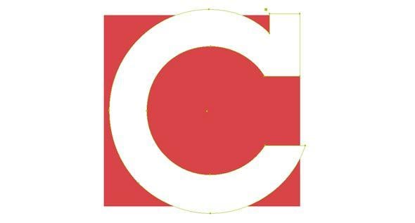 Red Circle with White C Logo - Create A Logo, Quickly, in InDesign of All Things, a deke.com article