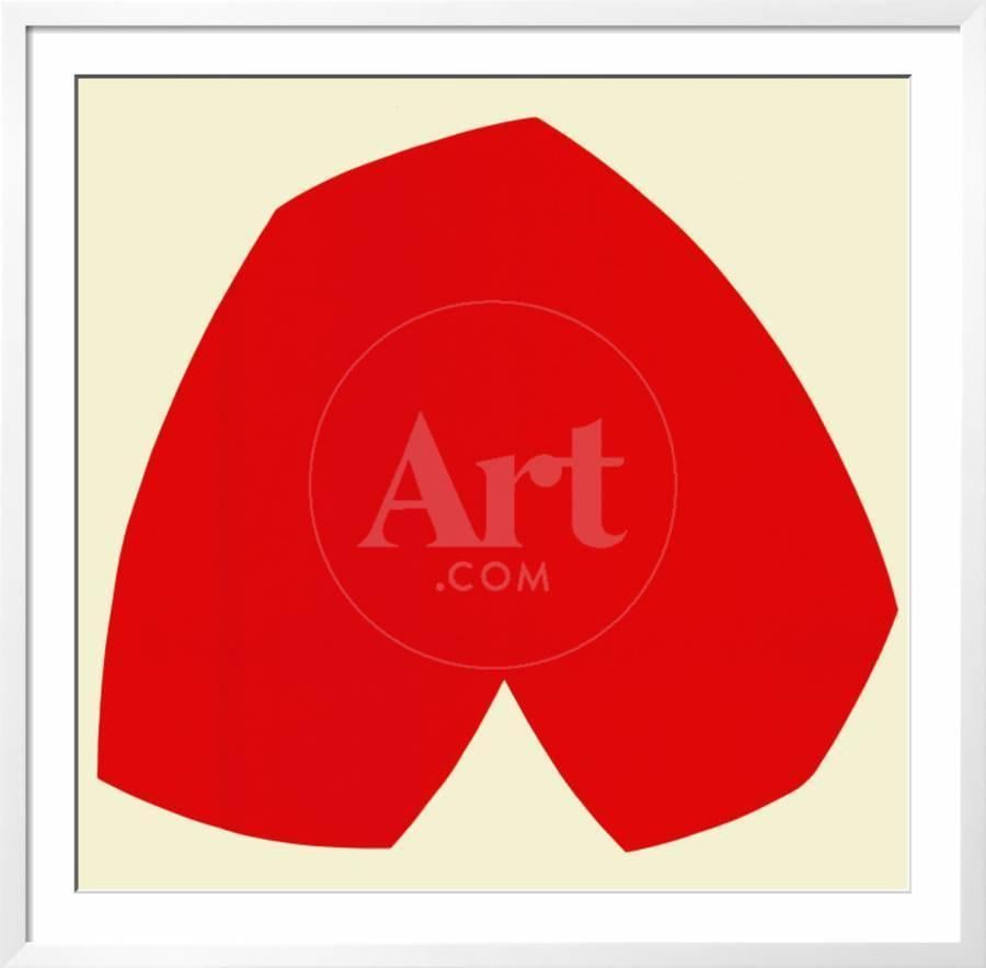 Red Circle with White C Logo - Red White, c.1962 Framed Art Print by Ellsworth Kelly | Art.com