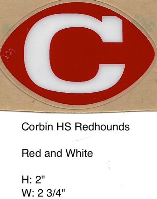 Red Circle with White C Logo - Corbin RedHounds HS (KY) Red Football White C