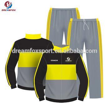Black and Yellow Soccer Logo - New Arrival Men Polyester Custom Logo Tracksuit Soccer Uniform
