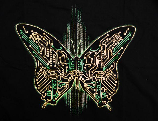 Computer Butterfly Logo - Butterfly Digital Graphic Computer Geek Man Chip Robot AI CPU Nature
