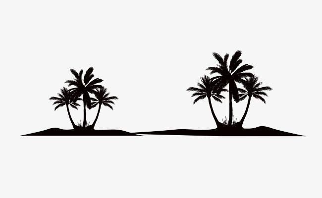 Black Beach Logo - Coconut Tree Silhouette PNG Images | Vectors and PSD Files | Free ...