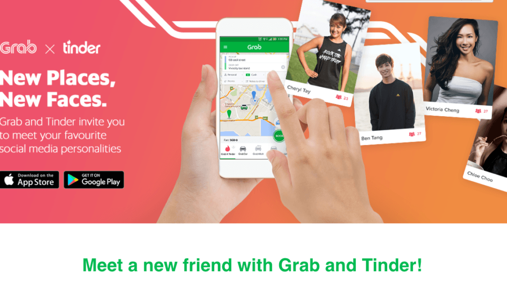 Grab Singapore Logo - When dating meets driving: Grab Singapore teams up with Tinder to