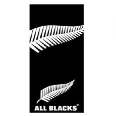 Black Beach Logo - All Blacks Logo Beach Towel - New Zealand Blacks - Rugby