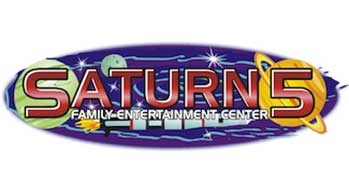 Saturn 5 Logo - Saturn 5 Family Entertainment. White Sands Beach Resort