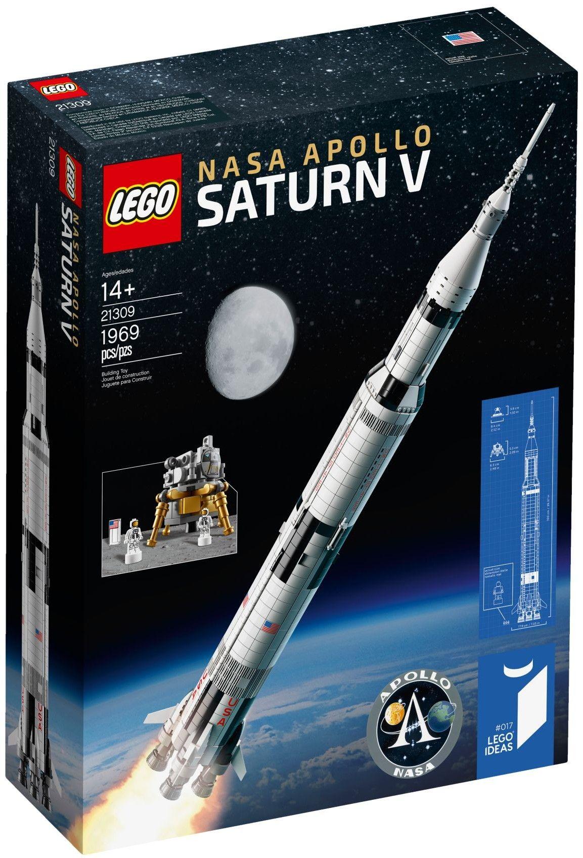 Saturn 5 Logo - LEGO Ideas 21309 NASA Apollo Saturn V review | Brickset: LEGO set ...