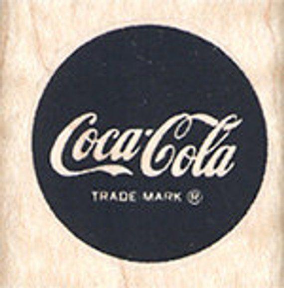 Vintage Cola Logo - Coca Cola Logo Rubber Stamp Coke Logo Coke Stamp Coca Cola | Etsy