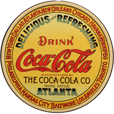Vintage Cola Logo - Vintage Circular Coca Cola Sign transparent PNG - StickPNG