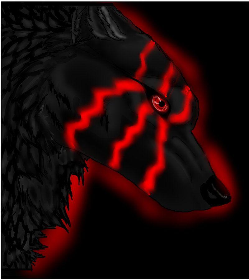 Red and Black Wolf Logo - BlackWolf