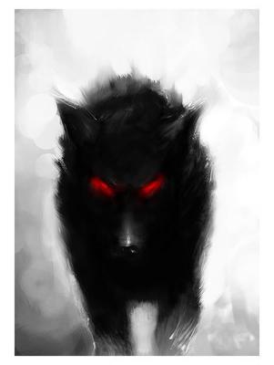 Red and Black Wolf Logo - The Black Wolf With Crimson Eyes