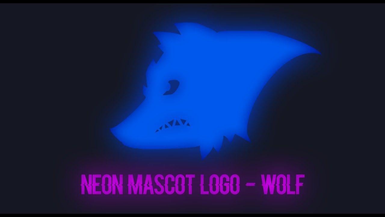Neon Wolf Logo - WOLF NEON MASCOT LOGO - DG Graphic Designer - YouTube