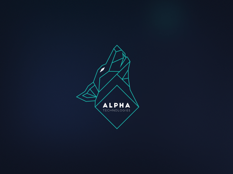 Neon Wolf Logo - Alpha Technologies