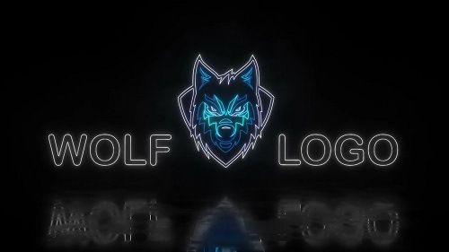 Neon Wolf Logo - Neon Logo Reveal 77643 - After Effects Project