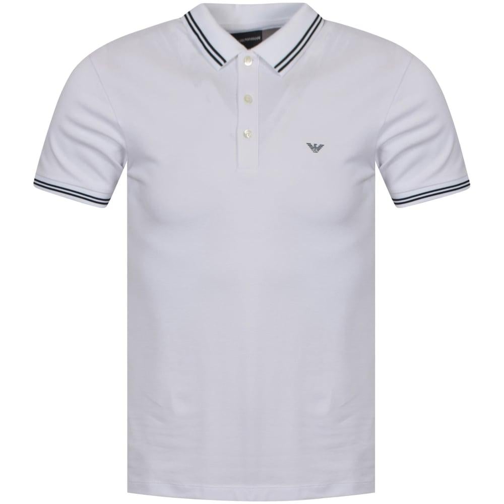 Polo Shirt Logo - EMPORIO ARMANI Emporio Armani White Logo Polo Shirt - Men from ...
