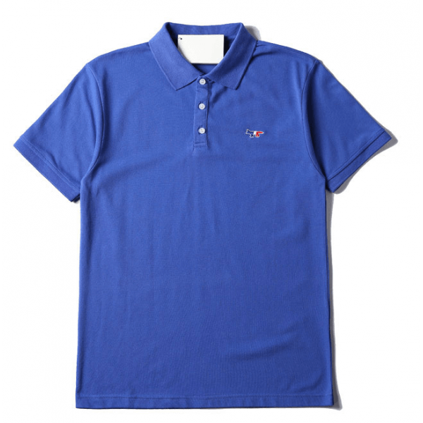 Polo Shirt Logo - NEW! Maison Kitsune Fox Logo Polo Shirt| Buy Maison Kitsune Online