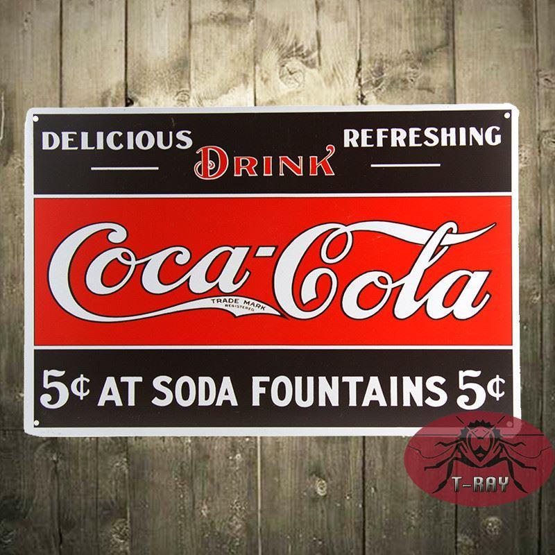 New Coke Logo - New Coke Logo Vintage Advertisement Coke Metal Tin Sign, Home Decor ...