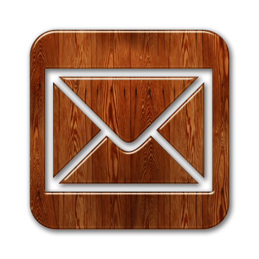 Brown Email Logo - 099654 Glossy Waxed Wood Icon Social Media Logos Mail Square