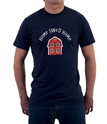 Red House Clothing Logo - Adopt a Fly Sweden - Blue Navy T-Shirt - Typical Swedish red House ...