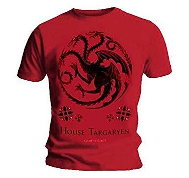 Red House Clothing Logo - Official T Shirt Game of Thrones Red HOUSE OF TARGARYEN Logo S